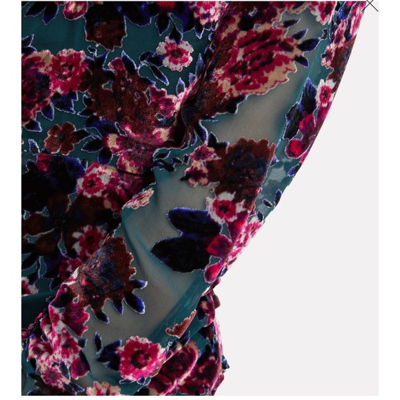 Ronny Kobo Floral Velvet Mini Dress - Picture 4 of 8